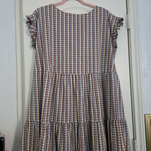 LOFT Multicolor Striped Casual Dress